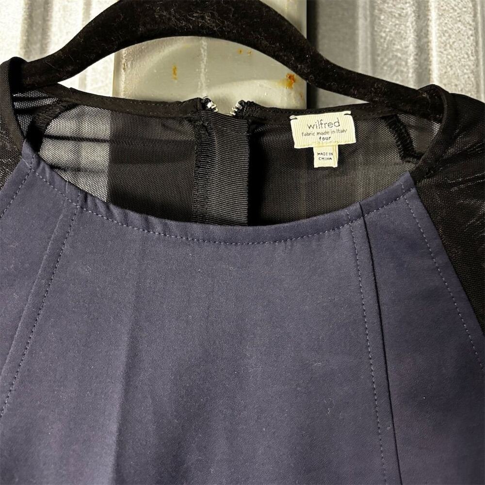 Wilfred Women's Size 4 Navy & Black Bodycon Knee Length Party Dress‎ - Picture 16 of 16